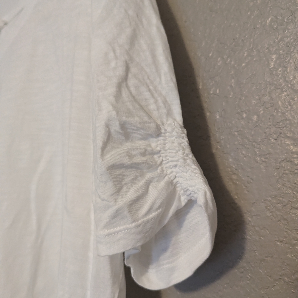 Women's Maurices White Short Sleeve Top XL - Picture 3 of 4